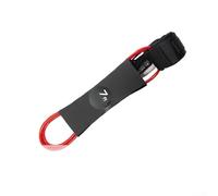 Guinzaglio per tavola da surf con giunto girevole e morbido cinturino alla caviglia e contenitore interno per piccoli strumenti o accessori durante il surf (2,8 m, rosso)