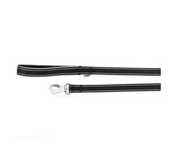 Guinzaglio reflex con maniglia in neoprene nero 20 x 1200 mm