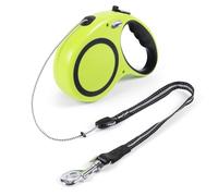 Guinzaglio retrattile per cani da 90 m, guinzaglio anti-groviglio a 360°, per cani di taglia piccola, media e grande fino a 35 kg, freno con una mano, pausa con un pulsante, blocco (verde)