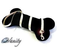 GUINZAGLIO SIMILPELLE ROYAL 120 CMx15MM ARGENTO