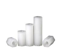GUIPENG 20/50 pezzi distanziali esagonali in nylon bianco femmina-femmina M2 M2,5 M3 M4*L lunghezza 5~50 mm(M2x8mm 50pcs)