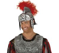 CARNEVALE HALLOWEEN ELMO CENTURIONE ROMANO ROMAN KNIGHT HELM COLOR SILVER 13596