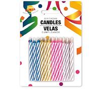 Guirca, 24 Candele Multicolori per Compleanno e Feste - 0.5 x 6 cm