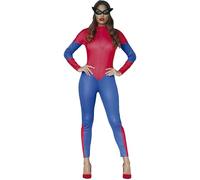 Guirca Costume Spiderman Donna Vestito da Supereroina Woman Ragno Taglia M/L