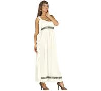 COSTUME DEA GRECO ROMANA CARNEVALE VESTITO GUIRCA ADULTA SENATRICE ANTICA ORO