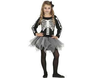 Guirca 87389 - Tutù Skeleton per bambini, taglia 10-12 anni