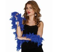 Guirca Boa di piume blu charleston accessori carnevale 16347