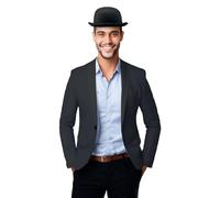 Guirca- Bombetta Satinata con Riduzione Interna, Colore Nero, Adulto, 18772