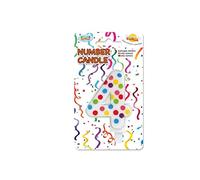 Guirca Candela Numero 4" A Pois Ideale per Decorazioni Torta - 6,5 CM