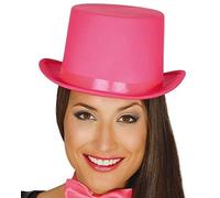 GUIRCA - CAPPELLO CILINDRO ADULTO IN TESSUTO ALTA QUALITA' (ROSA ACCESO)