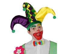Guirca- Cappello Clown Joker Giullare, Multicolore, Adulto, 13166