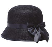 Fiestas Guirca- Cappello Dama Anni 20/30, Colore Nero, Donna Adulta, 13028