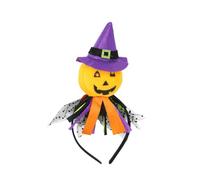 Guirca Cerchietto Capelli Donna Adulta Bambina Zucca Cappello Halloween Horror
