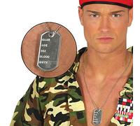 Guirca- Collana con Piastrina Militare Identificativa, Colore Argento, 1