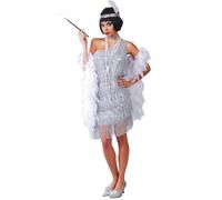 Guirca Costume Charleston Silver Anni '20/'30 Colore Argento TG S/M/L Carnevale