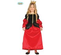 Guirca Costume da Regina Medievale Dama di Corte Vestito Carnevale per Bambina
