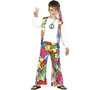 Fiestas Guirca Costume da Hippie per Bambini età 7-9 Anni