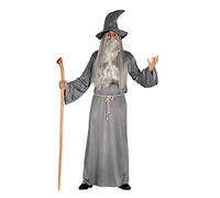 Guirca- Costume Stregone per Bambino Gandalf 5/6 Anni, Colore Grigio, (110/116), 8576