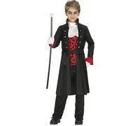 FIESTAS GUIRCA Costume Vampiro Goth Rosso Bambino