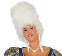 CARNEVALE HALLOWEEN PARRUCCA BIANCA EPOCA ALTA DAMA WHITE HIGH WIG EPOCH CURLY