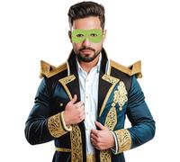 Guirca Maschera Domino Semplice, Colore Verde, 12403