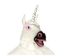 Guirca Maschera Unicorno Integrale Lattice Accessori Travestimento Carnevale Halloween Testa Animale