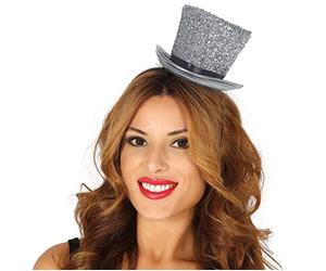 Guirca- Mini Cilindro con Brillantini Glitter, Colore Argento, 13034
