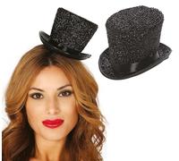 Guirca- Mini Cilindro con Brillantini Glitter, Colore Nero, 13032