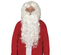 CARNEVALE NATALE PARRUCCA E BARBA BABBO NATALE HIGH QUALITY GUIRCA 4977 X-MAS
