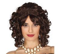 Guirca- Parrucca Boccoli Castana, Multicolore, 004.GU4088