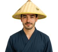 Cappello Cina Paglia Vietnamita Carnevale Halloween Esploratore asiatico Teatro