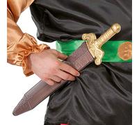 FIESTAS GUIRCA | Spada Romana Finta (50 cm) - Accessorio per Costume da Guerriero Romano, Gladiatore, Centurione, Guerriero Greco, Carnevale, Halloween, Festa a Tema - Adulto Bambino - Marrone