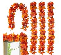 Guirlande de Feuilles d'Automne Ex es Faux Thanksgiving - Ornement Vin tage nnier p Porte tre Balcon Jardin Mur Extérieur