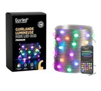 GuirLED - Catena luminosa wifi mini LED RGB Premium USB - Controllo vocale - Casa connessa - Amazon Alexa & Google Assistant - Adattatore di alimentazione 2A doppio USB incluso - 100 LED 10 metri