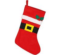 Guirma Calza Natalizia da Appendere per Regali e Dolci, Babbo Natale, Rosso, 44 cm