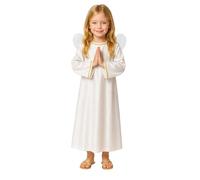 Guirca Costume Angelo bambini (5-6 anni) – ali e vestito – Unisex Bianco