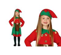 COSTUME ELFA AIUTANTE BABBO NATALE CARNEVALE VESTITO GUIRMA BAMBINA NATALE ELFO