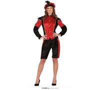 GUIRMA | Costume da Paggio Adulta (44-46/XL) - Camicia, Cappello e Pantaloni - Costumi per Feste e Celebrazioni - Ideale per Donna - Rosso