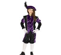 GUIRMA | Costume da Paggio Bambini (5-6 Anni) - Camicia, Cappello e Pantaloni - Costumi per Capodanno per Bambine - Ideale per Feste e Celebrazioni - Viola
