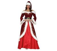 GUIRMA Costume Mamma Natale elegante con bordo dorato - Rosso - XL (48-50)