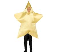 GUIRMA | Costume Stella di Natale Bambini (5-6 anni) - Costume Unisex per Bambini - Costumi di Natale e Capodanno - Ideale per Feste Infantili e Celebrazioni Natalizie - Giallo