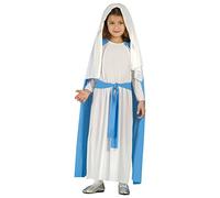 Fiestas Guirca TRAJE VIRGEN MARÍA 7-9 AÑOS. VESTIDO CON CAPA, TOCADO