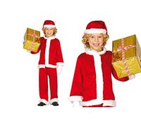GUIRMA Costume vestito babbo natale bambino in ciniglia 10-12 anni