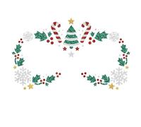 GUIRMA | Gioielli Viso Adesivi Natale - Accessorio per Trucco per Feste di Natale - Decorazione Facciale Natalizia - Ideale per Donna Adulta - Multicolore