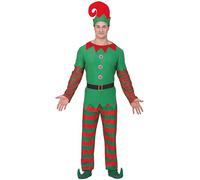 GUIRMA, S.A.- Guirca Costume Elfo Rosso e Verde da Uomo, Multicolore, L, 44527