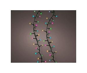 GUIRNALDA LED COMPACT PARPADEANTE MULTICOLOR PASTEL 11M 500L CABLE VERDE