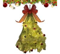 Guirnalda Navideña Artificial Con Luces LED Y Lazo Para Decorar Chimeneas, Ventanas, Repisas, Porches, Centros De Mesa, Puertas, Armarios, Cocinas, Casas De Campo Y Chimeneas.