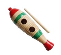 Guiro a Forma di Pesce Strumenti Musicali a Percussione Latini Colorati in Legno per la Scuola Materna (S)