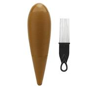 Guiro in plastica con raschietto, strumento a percussione Orff, giocattolo didattico musicale per bambini per lo sviluppo del ritmo, strumento guiro in plastica resistente con