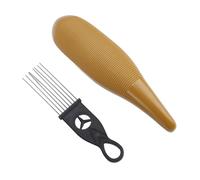Guiro Latin Percussion Strumento a Forma di Pesce, Acciaio Inossidabile e ABS, Colore Caffè - Design Unico, Resistente e Facile da Usare, Per Musicisti e Principianti